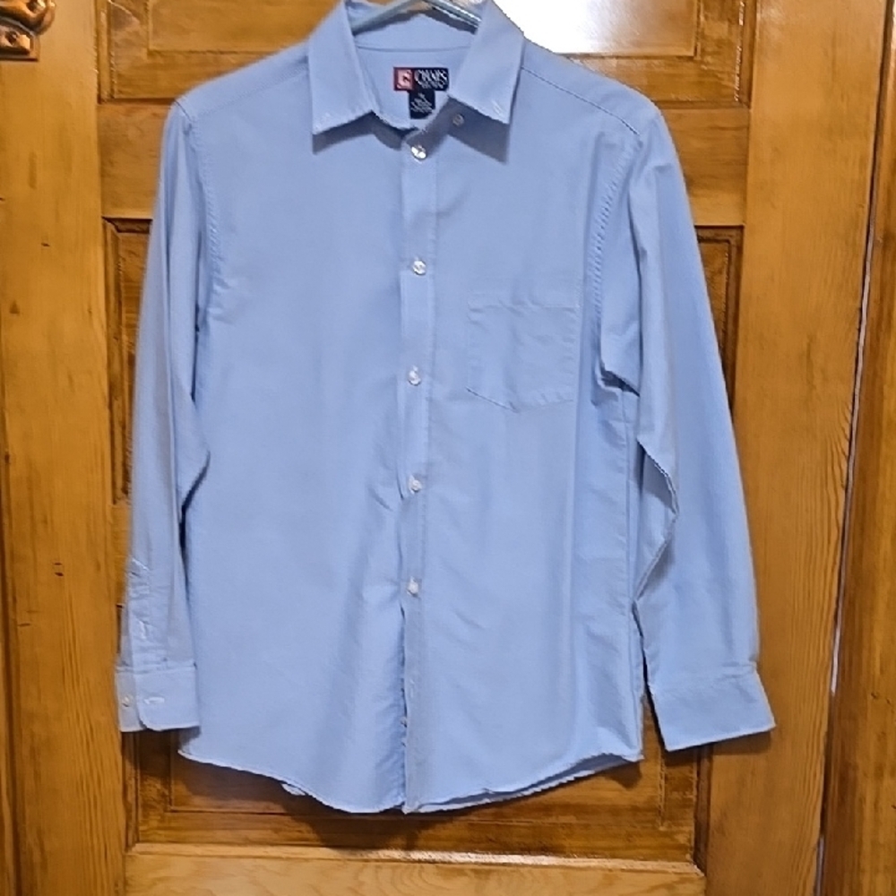 Chaps Long Sleeve Light Blue Back to School Button-Down Shirt 18